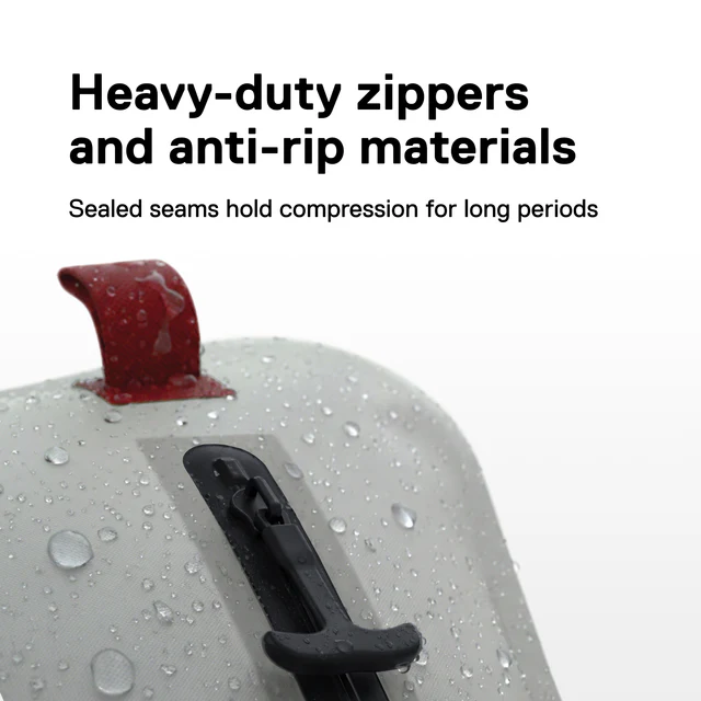 PackMate™ heavy-duty zippers and anti-rip material